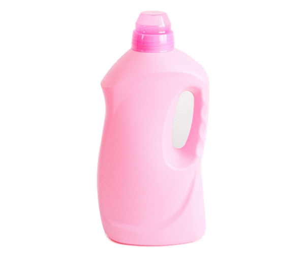 Roze fles wasverzachter
