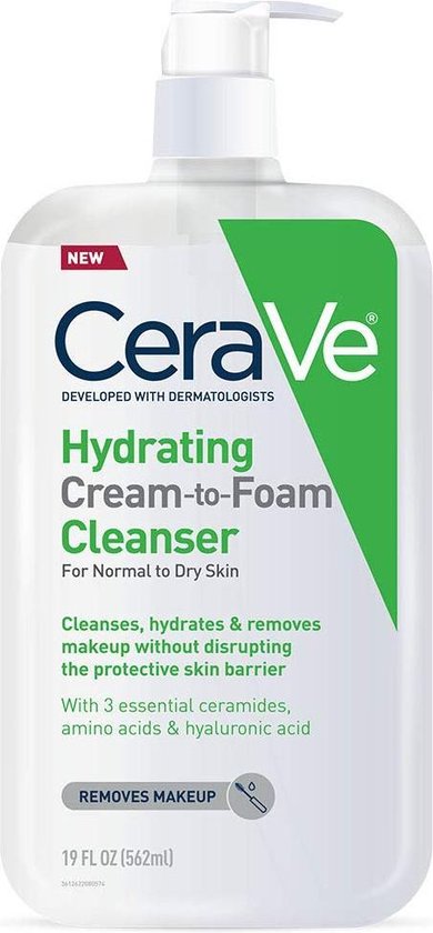 Cerave Cleanser Hydrating Cream-to-foam For Normal To Dry Skin 562