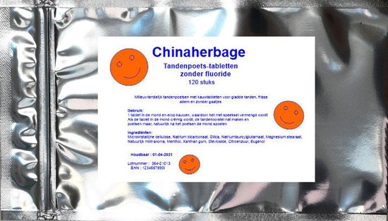 Tandenpoets tabletten zonder Fluoride - 120 stuks