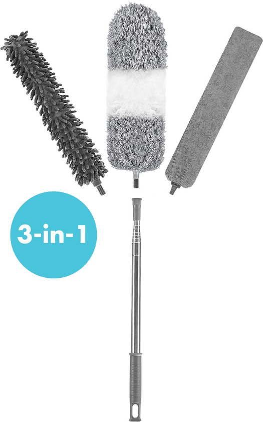 VAIVE Plumeau uitschuifbaar - Stoffer - Duster - Ragebol met Telescoopsteel
