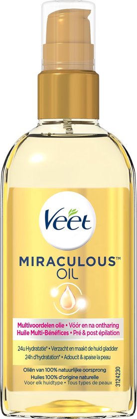 Veet Voedende Olie - Voor & na ontharing - Miraculous Arganolie - 100 ml