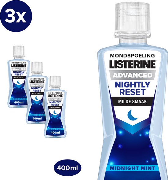 Listerine Nightly Reset Mondspoeling 400 ml - Pack of 3