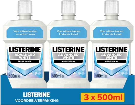 Listerine Advanced White Mondspoeling 500 ml - Pack of 3