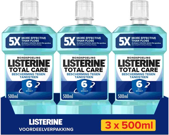 Listerine Total Care Tartar Protection Mondspoeling 500 ml - Pack of 3
