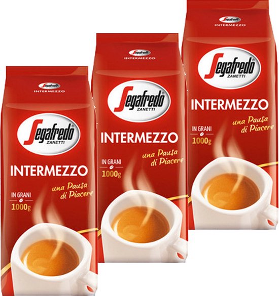 Segafredo Intermezzo - koffiebonen - 3 x 1 kg