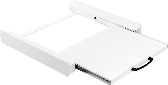 Stapelkit met Uitschuifbare Plank voor Wasmachine & Droger – Wit – Bodo