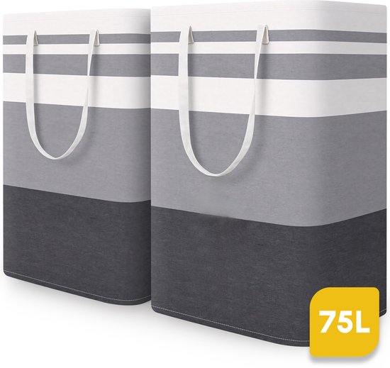 Wasmand 2 Pack - 75L - Opvouwbaar - Wassorteerder - Wasmanden - Opvouwbare Wasmand - Laundry Basket