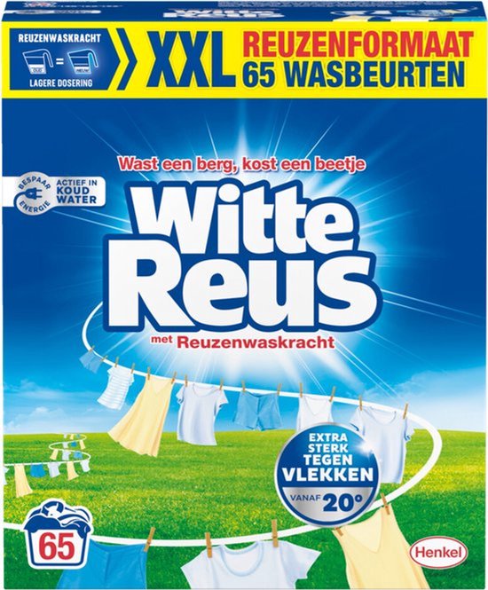 Witte Reus - Waspoeder - Witte Was - 65 Wasbeurten