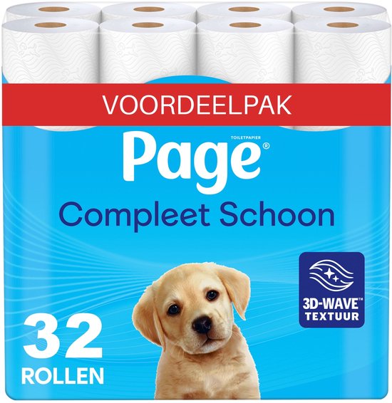 Page toiletpapier - 32 rollen - Compleet Schoon wc papier - met een vleugje katoen