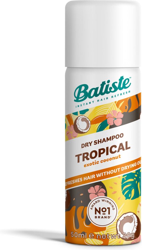 6x Batiste Droogshampoo Tropical Mini 50 ml - Voordeelverpakking