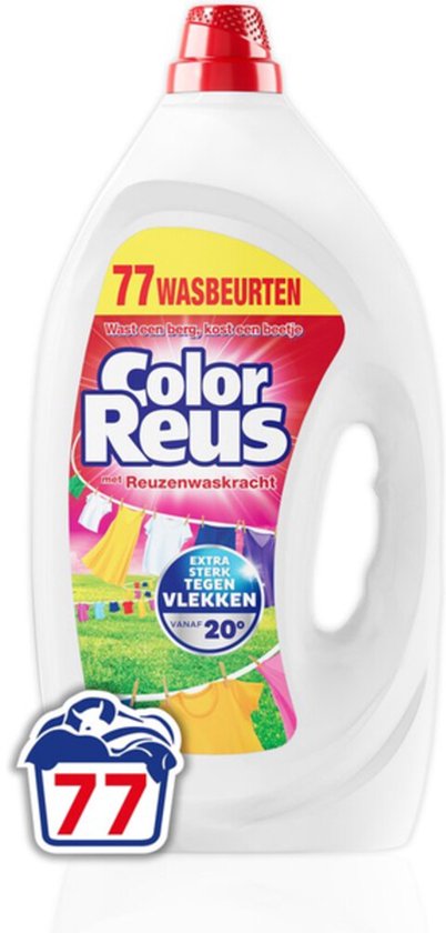 Witte Reus Wasmiddel Color Reus Gel 77 Wasbeurten - 2 x 3,465 liter - Voordeelverpakking