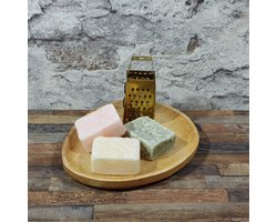 Amberblokjes set met Organische schaal - 3 geurblokjes - Gouden Rasp - Cadeau set - BijJolan