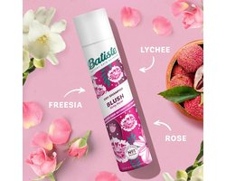 Batiste Droogshampoo Floral & Flirty Blush 200 ml – Absorbeert Overtollig Vet – Volume & Textuur – Bloemige Geur van Freesia, Tuberose & Pioenroos