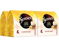 Senseo Café Latte Vanilla Koffiepads - Intensiteit 2/9 - 4 x 8 pads