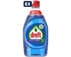 8 x Dreft Afwas - 430ml - extra hygiene - eucalyptus
