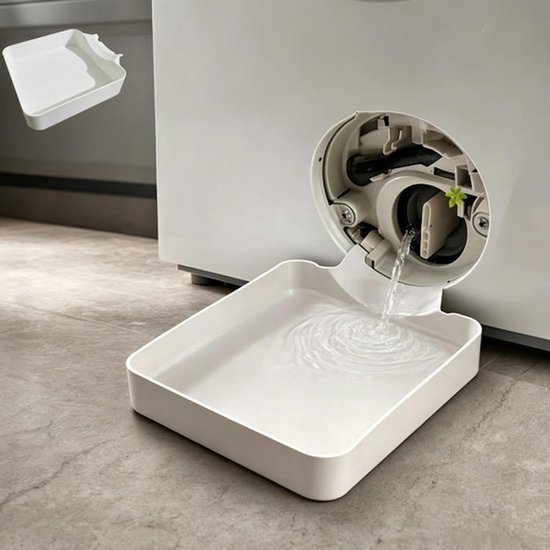 Afvoerbak voor wasmachine - 17,8 ×17,8cm - 3D-geprinte waterdichte bak - Lekbak wasmachine - Wateropvang - Afvoer - Wasmachine Wateropvangbak - Opvangbak tegen lekkage - universele opvangbak voor filterreiniging
