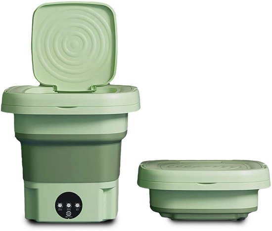 Aqua Laser Mini-wasmachine | Camping-wasmachine | Draagbare mini-wasmachine | Studenten Wasmachine | groen