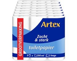 Artex Zacht & Sterk toiletpapier - 3-laags wc papier- 63 rollen (7x9)