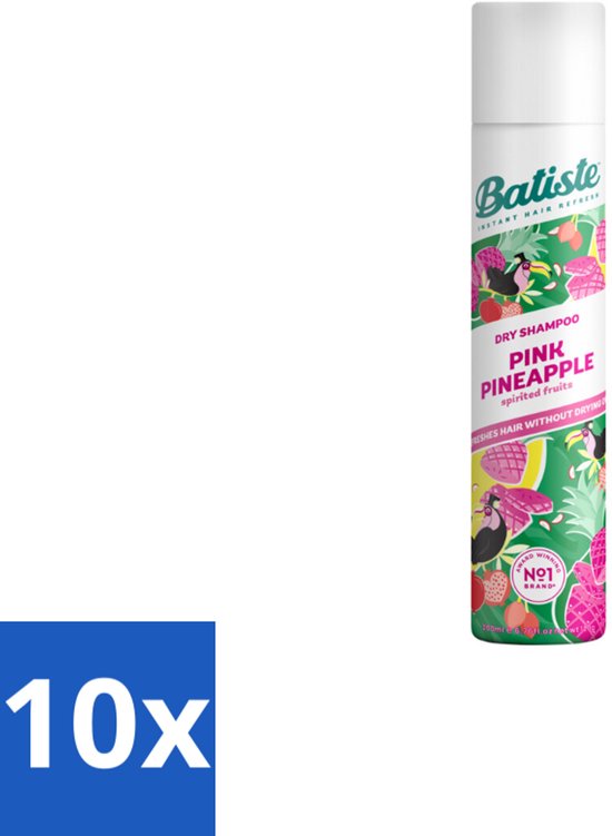 Batiste - Pink Pineapple - Droogshampoo - Friszoete Geur - Verfrist en Geeft Volume - 200ml - Bulkverpakking - 10 stuks