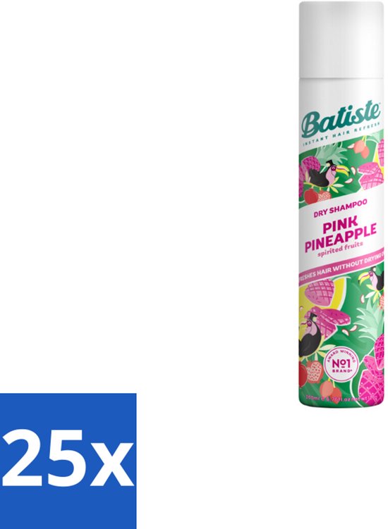 Batiste - Pink Pineapple - Droogshampoo - Friszoete Geur - Verfrist en Geeft Volume - 200ml - Bulkverpakking - 25 stuks