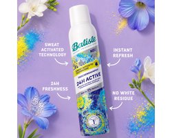 Batiste 24H Active Droogshampoo 200 ml – Sweat Activated Technology – Tot 24 Uur Fris – Voor Sportieve Mensen – Vegan – Onzichtbare Finish