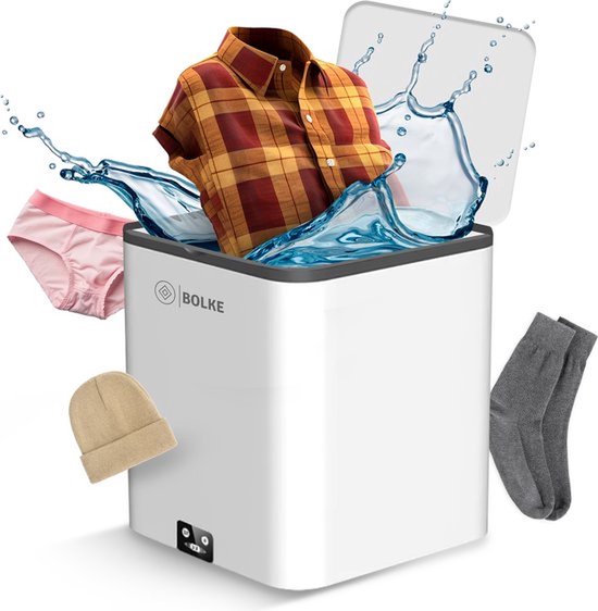 Bolke® - Mini wasmachine - kleine wasmachine - camping wasmachine - compact - Mooi design - 4.5L- Makkelijk mee te nemen!