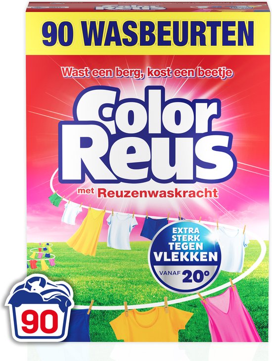 Color Reus Waspoeder Wasmiddel - Voordeelverpakking - 90 wasbeurten - 4.5 kg