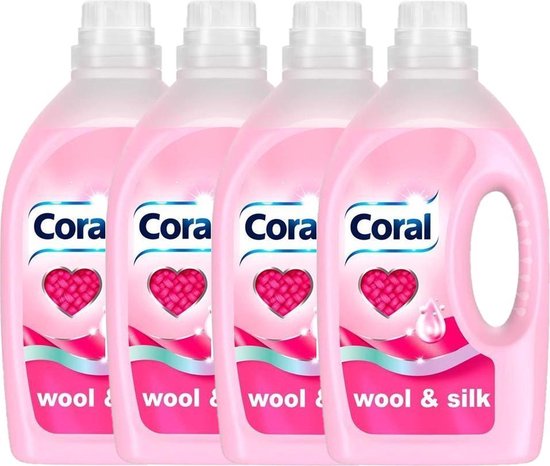 Coral Wasmiddel Wool & Silk Delicate was - 4 x 1,25 l