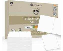 Cosmeau Wasmiddeldoekjes 120 Wasbeurten Geurvrij Wasstrips - G5 - Wasmiddel - Geurloos Parfumvrij - Wasvellen - Wasdoekjes - Detergent Sheets