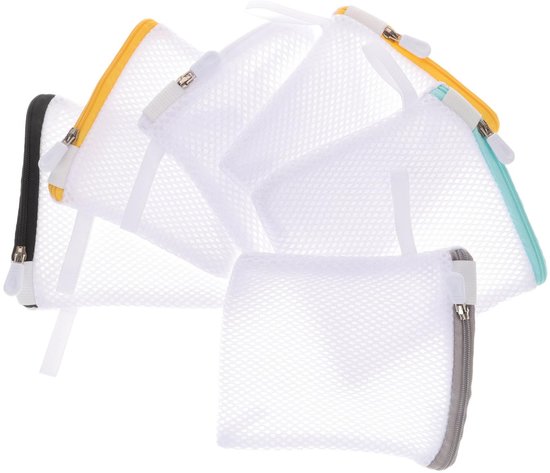 Dailygoods- Wasmiddel - 6x Waszakken - Ondergoed/Delicate - Mesh - Reiswaszakken - Zipper - Bescherming tegen vervorming - Waszak
