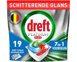 Dreft Platinum Plus All In One Vaatwastabletten - Deep Clean Technologie - 114 Capsules - Mega Box