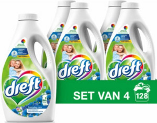 Dreft Vloeibaar Wasmiddel Ochtendfris 4 x 32 Wasbeurten 1,4 liter