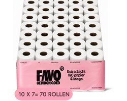 Favo Toiletpapier - 4-laags - 70 rollen - 160 vellen per rol - extra zacht & sterk wc-papier - voordeelverpakking
