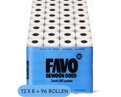Favo Toiletpapier – 96 rollen – 180 vellen per rol – zacht & sterk wc-papier – voordeelverpakking