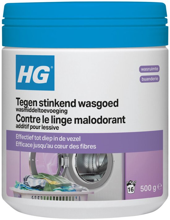 HG tegen stinkend wasgoed wasmiddeltoevoeging 500gr