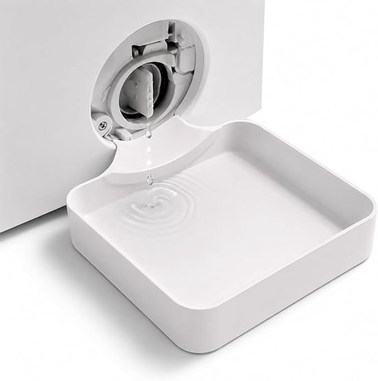 Lekbak wasmachine - Wateropvangbak voor Restwater - Opvangbak - afvoerbak - wateropvangbak voor kelder, woning, camper - wit - 17.8 x 17.8 cm