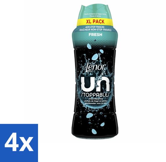 Lenor Unstoppables - Geurbooster - Fris - Non-Stop Frisheid - Grootverpakking - Voordeelverpakking - 4 stuks