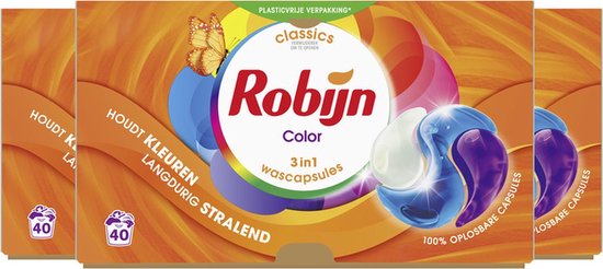 Robijn Classics Color 3-in-1 Wascapsules - 180 wasbeurten - Voordeelverpakking