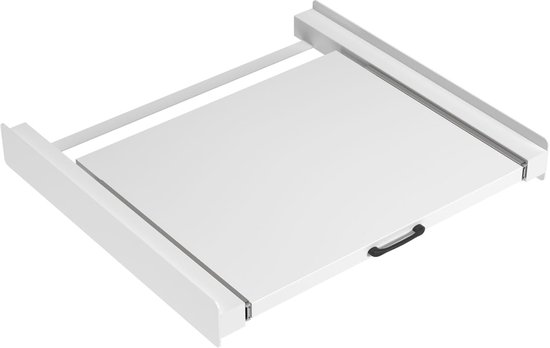 Tussenstuk Wasmachine & Droger met Uitschuifbare Plank XL – Wit - Bodo