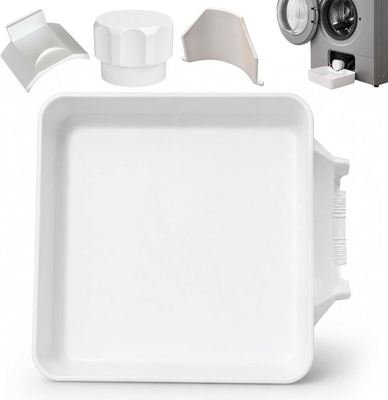 Universele Lekbak Wasmachine - Set van 4 - Opvangbak Tegen Lekkage - Afvoerbak voor Wasmachine en Vaatwasser - Eenvoudig te Installeren - Bescherm de Vloer - 18cm - SOLLBRY®